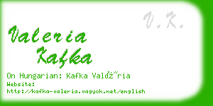 valeria kafka business card